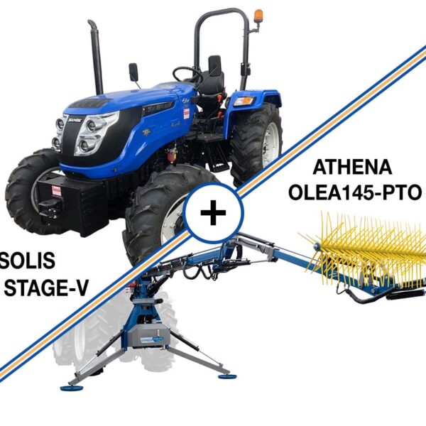 SOLIS S50 STAGE V + ATHENA OLEA145-PTO - COMBO SALES|ΤΡΑΚΤΕΡ ΗΜΙ-ΣΤΑΝΤΑΡΤ | 4Χ4 | 3067CC